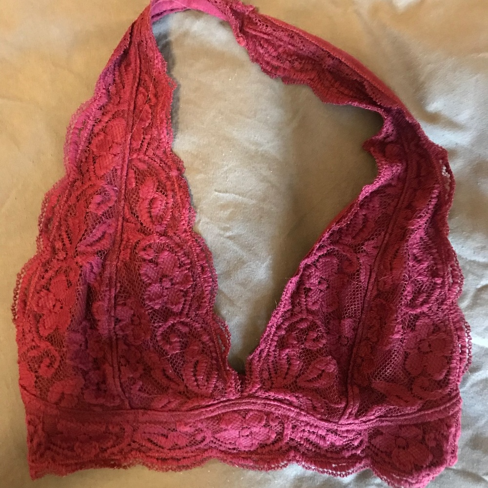 Out From Under Lace Halter Bra